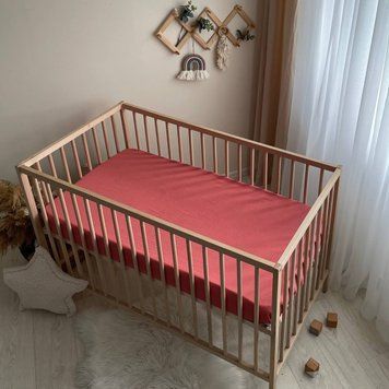 Простирадло муслін 120 х 60 теракот &mdash; купити в Bubbleshop