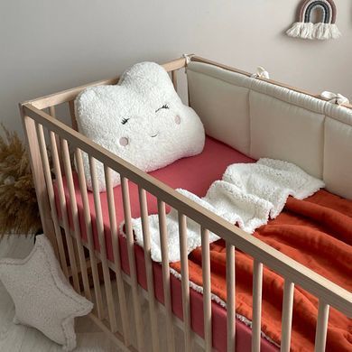Простирадло муслін 120 х 60 теракот &mdash; купити в Bubbleshop