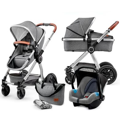 Універсальна коляска 3 в 1 Kinderkraft Veo Grey (KKWVEOGRY30000) 203247 фото