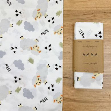 Пелюшка бязь Овечки сірі &mdash; купити в Bubbleshop
