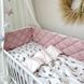 Комплект постільної білизни для новонародженого Baby Mix Перо пудра, колір пудра