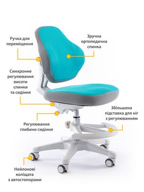 Детское кресло ErgoKids Mio Classic Blue Y-405 KBL фото