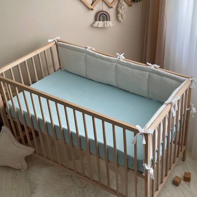 Простирадло муслін 120 х 60 блакитний &mdash; купити в Bubbleshop