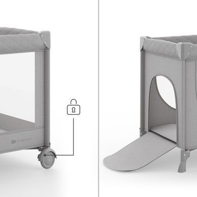 Ліжко-манеж Kinderkraft Leody Up Grey (KCLEODUPGRY0000) &mdash; купити в Bubbleshop
