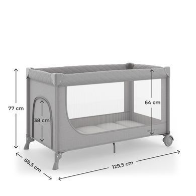 Ліжко-манеж Kinderkraft Leody Up Grey (KCLEODUPGRY0000) &mdash; купити в Bubbleshop