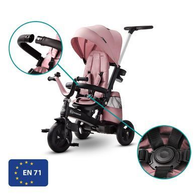 Трехколесный велосипед Kinderkraft Easytwist Mauvelous Pink (KKRETWIPNK0000) &mdash; купити в Bubbleshop