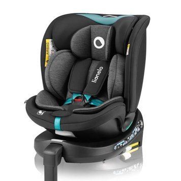 Дитяче автокрісло Lionelo NAVY I-SIZE BLACK TURQUOISE &mdash; купити в Bubbleshop