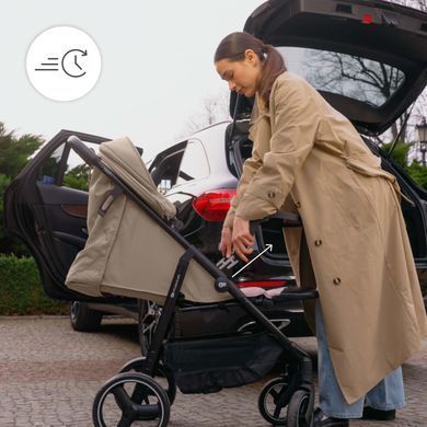 Прогулянкова коляска Kinderkraft Trig 3 Tray Grey (KSTRIG03GRY000T) &mdash; купити в Bubbleshop