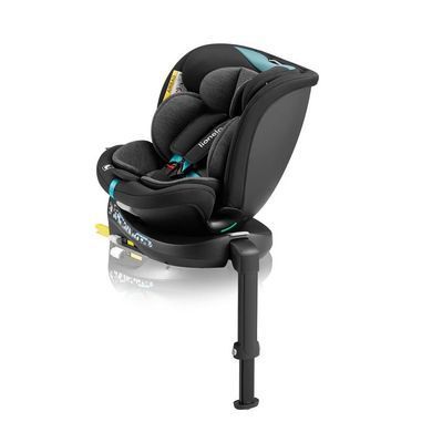 Дитяче автокрісло Lionelo NAVY I-SIZE BLACK TURQUOISE &mdash; купити в Bubbleshop