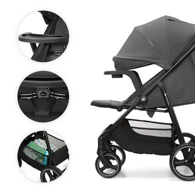 Прогулянкова коляска Kinderkraft Trig 3 Tray Grey (KSTRIG03GRY000T) &mdash; купити в Bubbleshop
