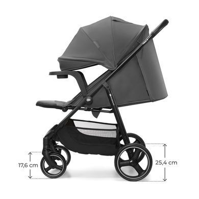 Прогулянкова коляска Kinderkraft Trig 3 Tray Grey (KSTRIG03GRY000T) &mdash; купити в Bubbleshop