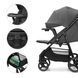 Прогулянкова коляска Kinderkraft Trig 3 Tray Grey (KSTRIG03GRY000T)
