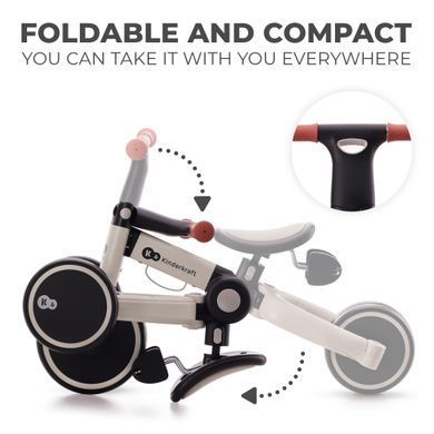 Триколісний велосипед 3 в 1 Kinderkraft 4TRIKE Silver Grey (KR4TRI22GRY0000) &mdash; купити в Bubbleshop