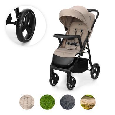 Прогулянкова коляска Kinderkraft Trig 3 Tray Beige (KSTRIG03BEG000T) &mdash; купити в Bubbleshop