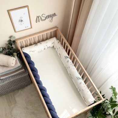 Валик "Nordic" Діно синій &mdash; купити в Bubbleshop