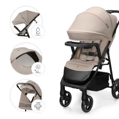 Прогулянкова коляска Kinderkraft Trig 3 Tray Beige (KSTRIG03BEG000T) &mdash; купити в Bubbleshop
