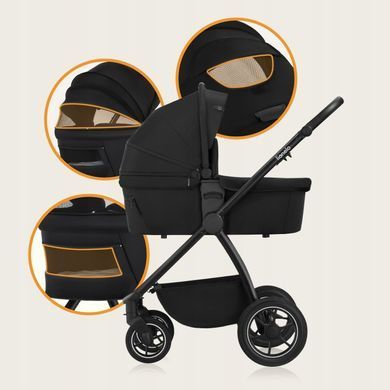 Універсальна коляска 2 в 1 Lionelo MERIL 2IN1 BLACK ONYX &mdash; купити в Bubbleshop
