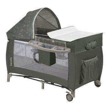 Ліжечко-манеж Lionelo SVEN PLUS BEIGE OLIVE &mdash; купити в Bubbleshop
