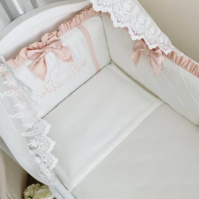 Комплект постільної білизни для новонародженого Belissimo персик &mdash; купити в Bubbleshop
