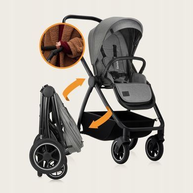 Універсальна коляска 2 в 1 Lionelo MERIL 2IN1 GREY STONE &mdash; купити в Bubbleshop