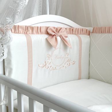 Комплект постільної білизни для новонародженого Belissimo персик &mdash; купити в Bubbleshop