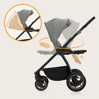 Універсальна коляска 2 в 1 Lionelo MERIL 2IN1 GREY STONE &mdash; купити в Bubbleshop