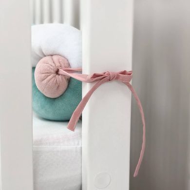 Бортик-коса білий/мята темна/пудра &mdash; купити в Bubbleshop