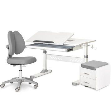 Комплект (L) Evo-кids TH-310 Grey (парта + крісло + тумба) &mdash; купити в Bubbleshop