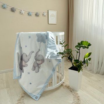 Плед-конверт з ковдрою Слоники/велюр &mdash; купити в Bubbleshop