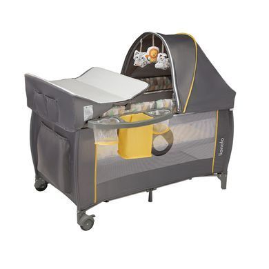 Ліжечко-манеж Lionelo SVEN PLUS YELLOW SCANDI &mdash; купити в Bubbleshop