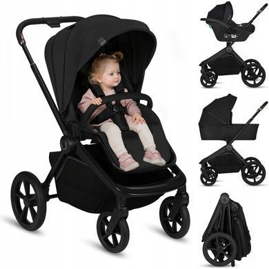 Універсальна коляска 3 в 1 Lionelo FREYA 3IN1 BLACK ONYX &mdash; купити в Bubbleshop