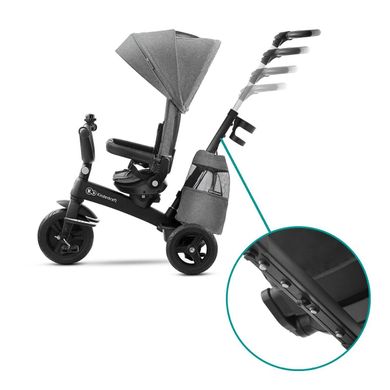 Триколісний велосипед Kinderkraft Easytwist Platinum Grey (KKRETWIGRY0000) KKRETWIGRE0000 фото