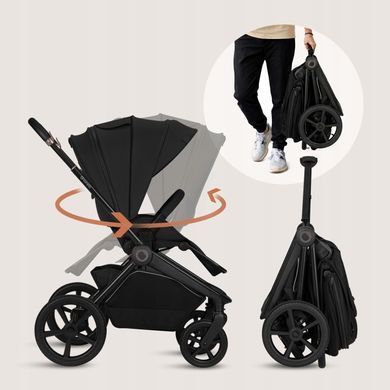Універсальна коляска 3 в 1 Lionelo FREYA 3IN1 BLACK ONYX &mdash; купити в Bubbleshop