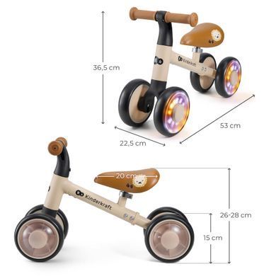 Каталка-біговел Kinderkraft Cutie Flash Beige (KRCUFL00BEG0000) &mdash; купити в Bubbleshop