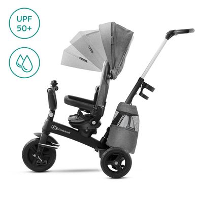 Триколісний велосипед Kinderkraft Easytwist Platinum Grey (KKRETWIGRY0000) KKRETWIGRE0000 фото