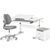 Комплект (L) Evo-кids TH-310 Grey (парта + крісло + тумба) &mdash; купити в Bubbleshop