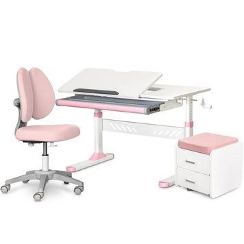 Комплект (L) Evo-Kids TH-310 Pink (парта + крісло + тумба) &mdash; купити в Bubbleshop