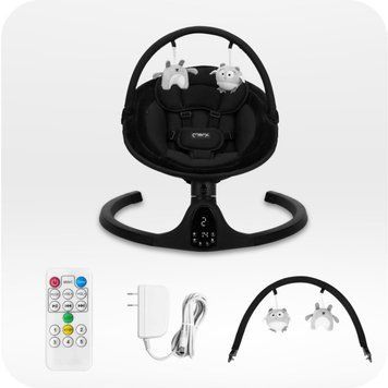 Крісло-гойдалка MoMi KENANI Onyx &mdash; купити в Bubbleshop