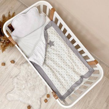 Плед-конверт Колекція №7 Хмаринки сірі &mdash; купити в Bubbleshop