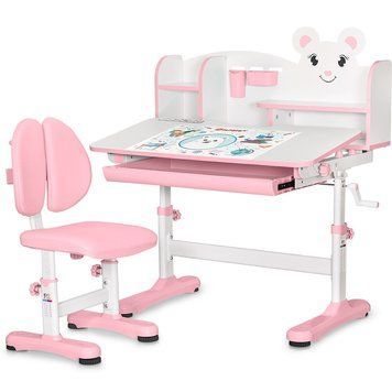 Комплект парта і стілець Evo-Kids BD-29 PN Panda XL  &mdash; купити в Bubbleshop
