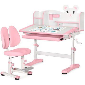 Комплект парта і стілець Evo-Kids BD-29 PN Panda XL &mdash; купити в Bubbleshop
