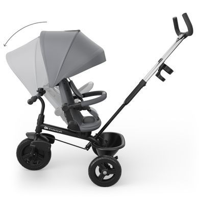 Триколісний велосипед Kinderkraft Aston 2 Plus Grey &mdash; купити в Bubbleshop