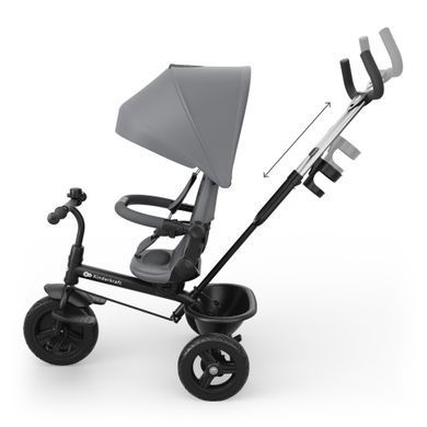 Триколісний велосипед Kinderkraft Aston 2 Plus Grey &mdash; купити в Bubbleshop