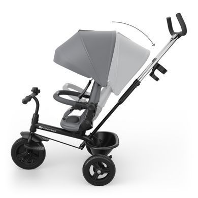 Триколісний велосипед Kinderkraft Aston 2 Plus Grey &mdash; купити в Bubbleshop