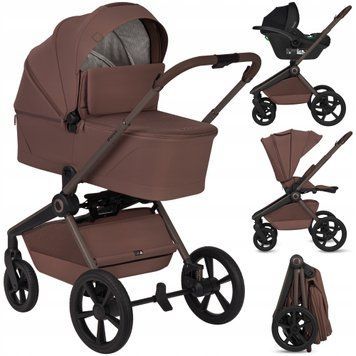 Універсальна коляска 3 в 1 Lionelo FREYA 3IN1 BROWN CHOCOLATE &mdash; купити в Bubbleshop