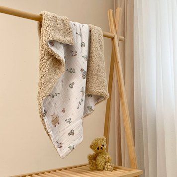 Плед муслін на хутрі Teddy Іграшки &mdash; купити в Bubbleshop