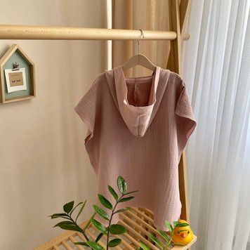 Пончо Муслін Пудра &mdash; купити в Bubbleshop