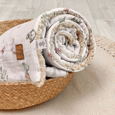 Плед муслін на хутрі Teddy Іграшки &mdash; купити в Bubbleshop