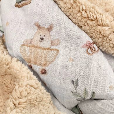 Плед муслін на хутрі Teddy Іграшки &mdash; купити в Bubbleshop