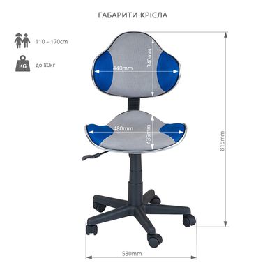 Детский стул для школьника FunDesk LST3 Blue-Grey 520742248 фото